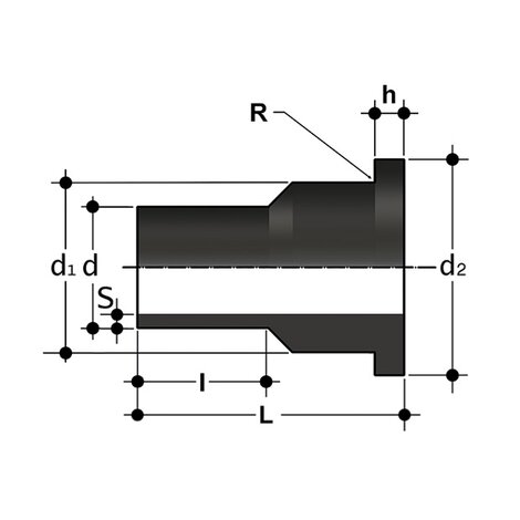 QBXE SDR17 - Stub flange
