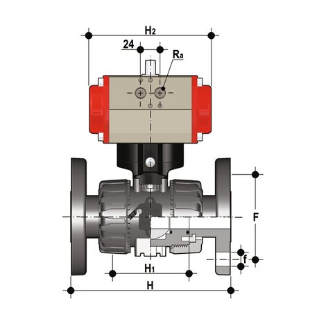VKDOV/CP DA - Ball valve DN 10:50