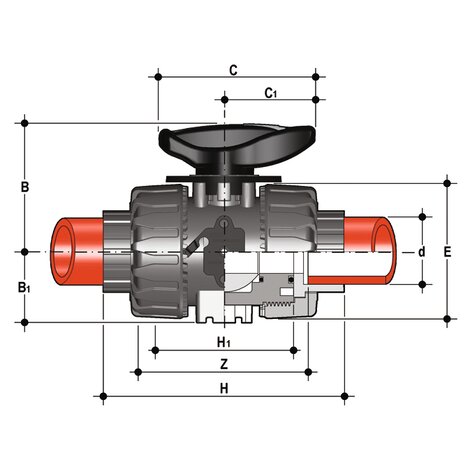 VKRIF/LF - Valvola di regolazione a sfera DUAL BLOCK® DN 10:50