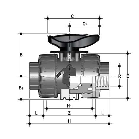 VKRFV - DUAL BLOCK®-Regelkugelhahn DN 10:50