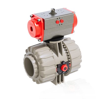 VKDIM/CP DA - Valvola a sfera a 2 vie DUAL BLOCK® a comando pneumatico DN 65:100