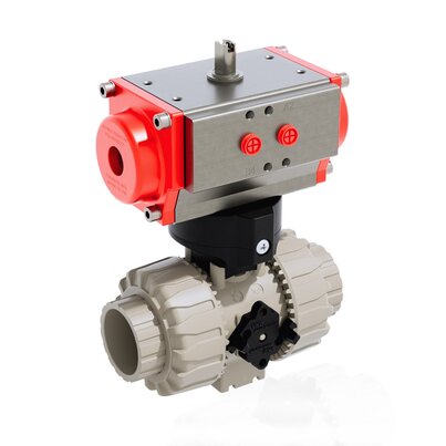 VKDIM/CP NC - Valvola a sfera DUAL BLOCK® a comando pneumatico DN 10:50