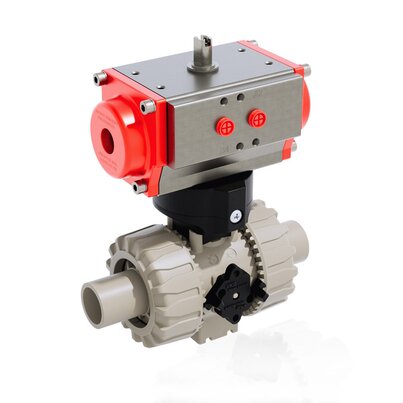 VKDDM/CP DA - Vanne à boisseau sphérique DUAL BLOCK® à actionnement pneumatique DN 10:50