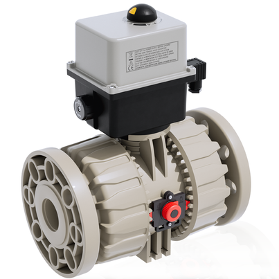 VKDOM - VKDOAM /CE 24 V AC/DC - Electrically actuated DUAL BLOCK® 2-way ball valve DN 65:100
