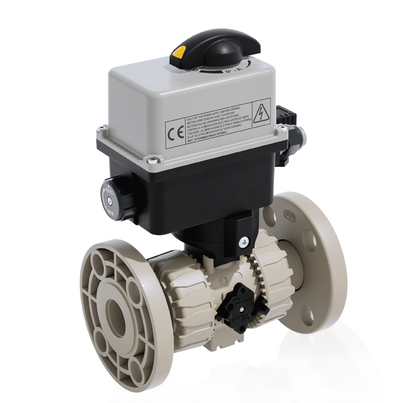 VKDOM/CE 24 V AC/DC - Electrically actuated DUAL BLOCK® 2-way ball valve DN 10:50