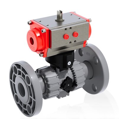 VKDOAC/CP DA - DUAL BLOCK® 2-Weg-Kugelhahn pneumatisch betätigt DN 10:50