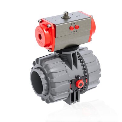 VKDIC/CP NC - Valvola a sfera a 2 vie DUAL BLOCK® a comando pneumatico DN 65:100