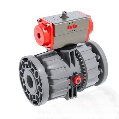 VKDOC - VKDOAC /CP NC - Pneumatisch betätigter 2-Wege DUAL BLOCK® Kugelhahn DN 65:100