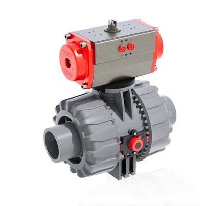 VKDDC/CP NO - DUAL BLOCK® Vanne à bille à 2 voies à commande pneumatique DN 65:100