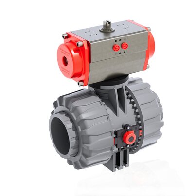 VKDIC/CP NO - Valvola a sfera a 2 vie DUAL BLOCK® a comando pneumatico DN 65:100