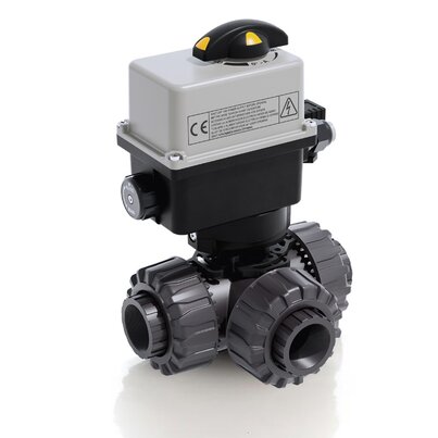 TKDFV/CE 90-240 V AC - Electrically actuated DUAL BLOCK® 3-way ball valve DN 10:50