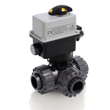 TKDLV/CE 90-240 V AC - DUAL BLOCK® 3-Wege-Kugelhahn Elektrisch betätigt DN 10:50