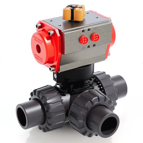 TKDJV/CP DA - Pneumatically actuated ball valve DN 10:50