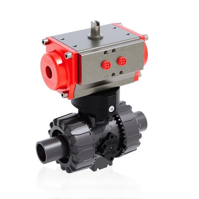 VKDDV/CP NO - Vanne à boisseau sphérique DUAL BLOCK® à actionnement pneumatique DN 10:50