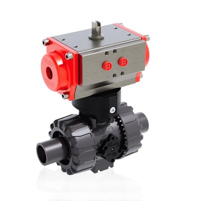 VKDDV/CP NC - Vanne à boisseau sphérique DUAL BLOCK® à commande pneumatique DN 10:50