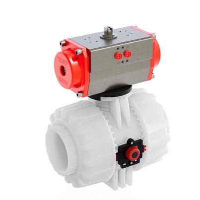 VKDIF/CP DA - Valvola a sfera a 2 vie DUAL BLOCK® a comando pneumatico DN 65:100