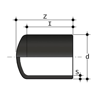 CBE SDR11 - Calotta con codolo corto