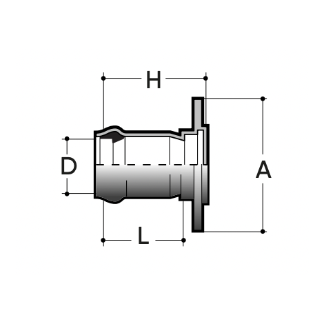 Reduction with Flange PN10