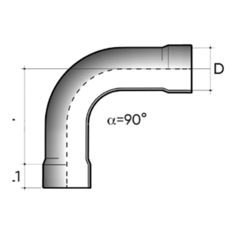 Curva termoformata R=1,5D 90° F/F PN10