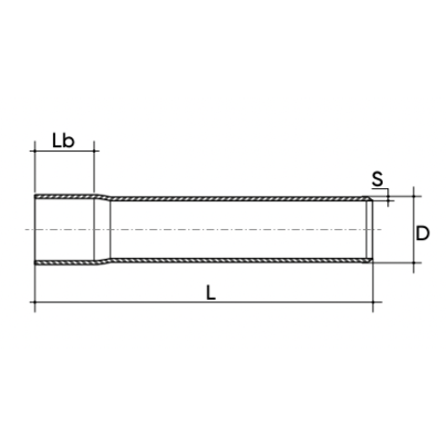 Druckrohr PN10, mit Muffe NF EN 1452