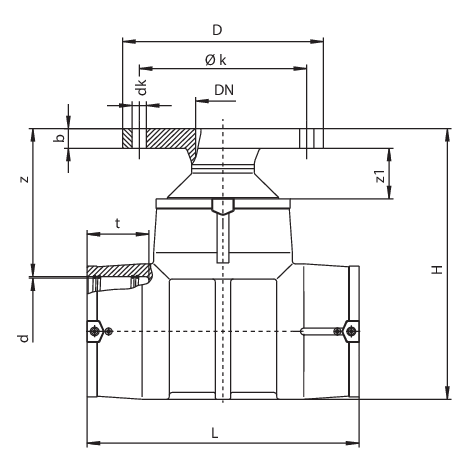 Flangia a T, SDR 11 / SDR 17