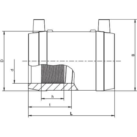 Coupler without inner stop, SDR 7.4
