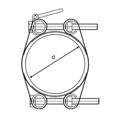 FRIACLAMP Morsetto di riparazione in acciaio inox, pezzo unico